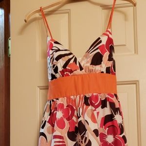 Sundress orange/pink/white/black size 7